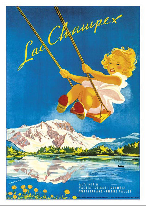 LAC CHAMPEX - Poster by Martin Peikert - 1947