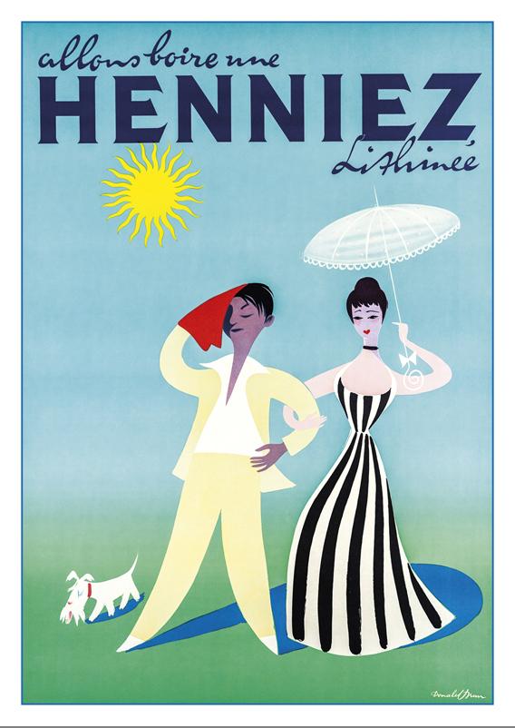 HENNIEZ - Poster by Donald Brun - 1951