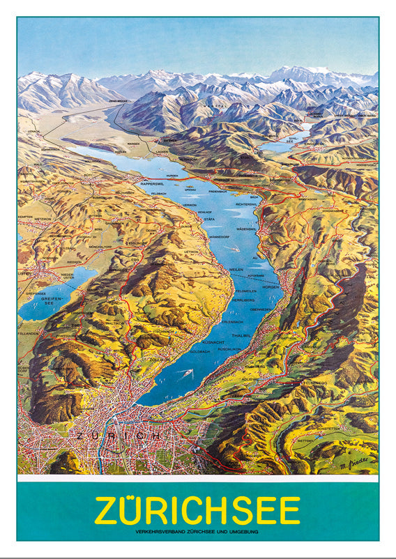 A-10727 - ZÜRICHSEE - Poster by M. Bieder about 1980