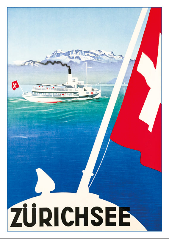 A-10728 - ZÜRICHSEE - Plakat von Otto Baumberger - 1935