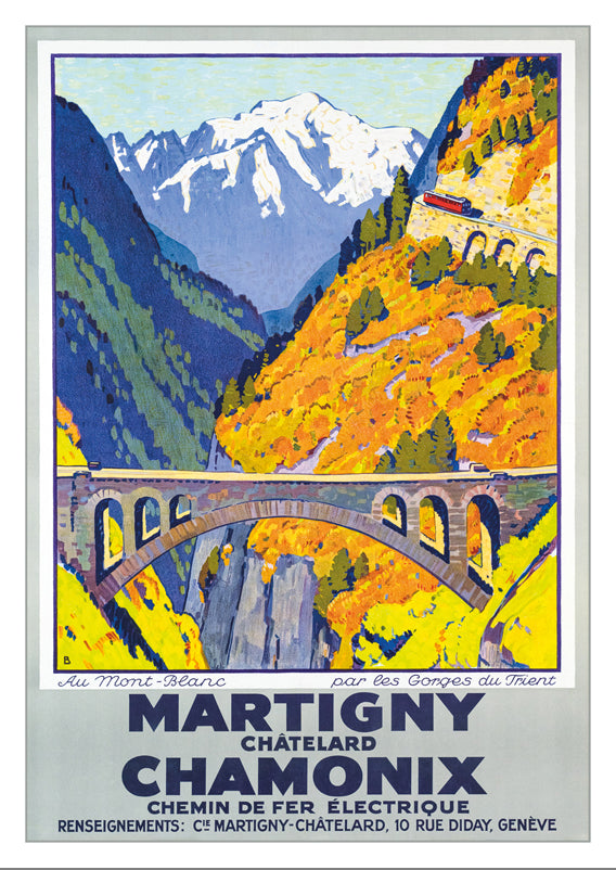 10730 - MARTIGNY-CHAMONIX - Plakat von Wilhelm Friedrich Burger um 1925