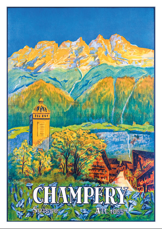 A-10732 - CHAMPÉRY - Affiche de M. Kunzer vers 1922