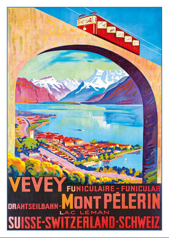 10741 - FUNICULAIRE VEVEY-MONT PÉLERIN - Plakat von Edmond Henri Grin um 1935