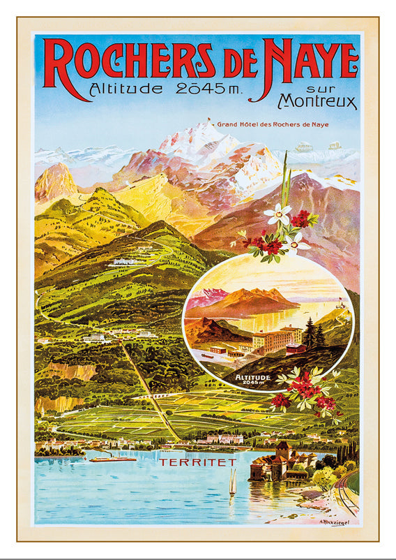 A-10743 - ROCHERS DE NAYE SUR MONTREUX - Poster by Anton Reckziegel - 1903