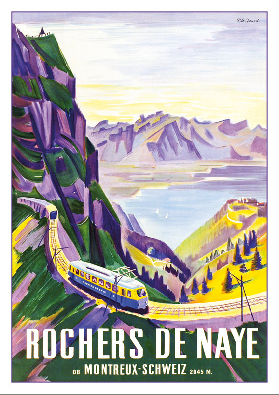 10747 - ROCHERS DE NAYE - Affiche de Pierre Alexandre Junod vers 1950