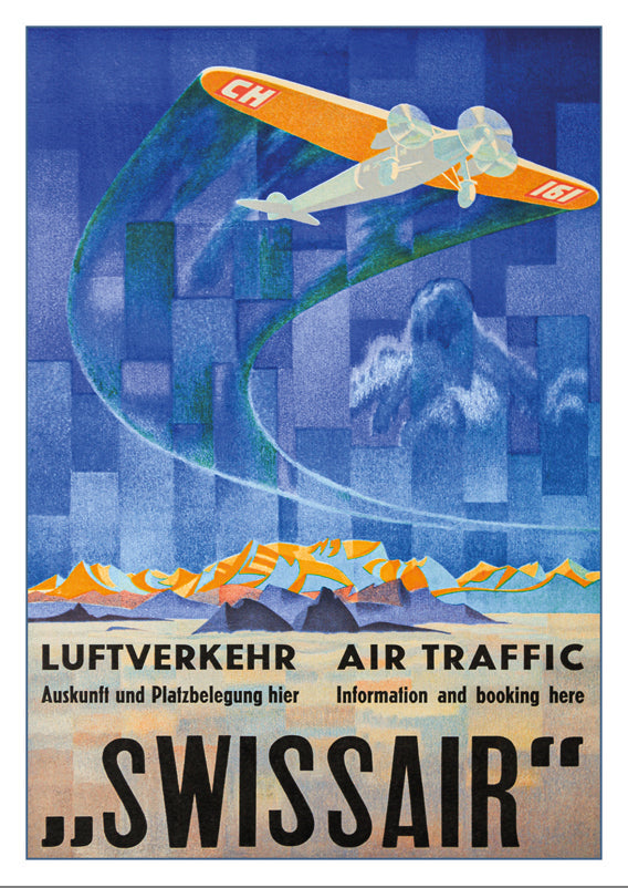 A-10755 - SWISSAIR - Poster by Carl Moos about 1933