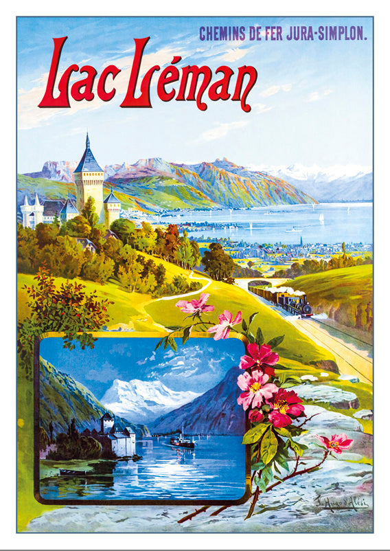 10760 - LAC LÉMAN - Affiche de Frédéric Hugo d'Alési vers 1895