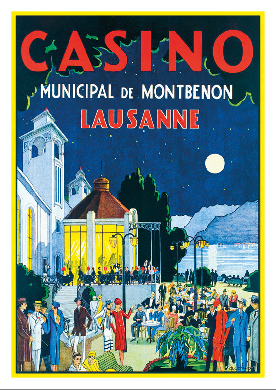 10761 - LAUSANNE - CASINO - Plakat von Jacomo Müller um 1930