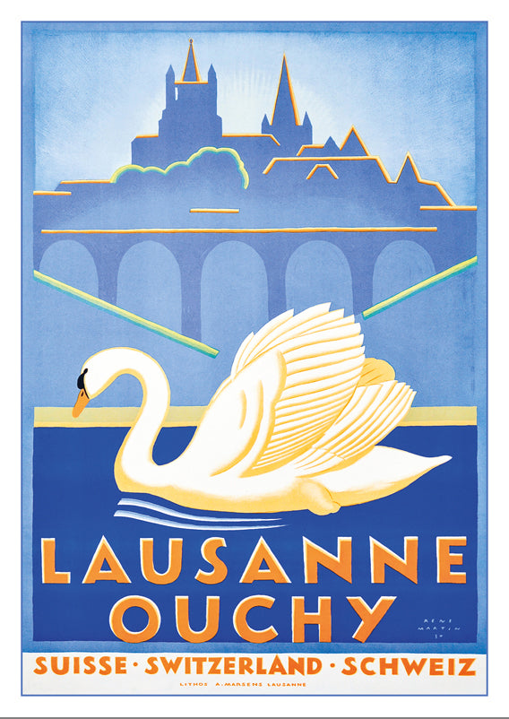10762 - LAUSANNE OUCHY - Affiche de René Martin - 1930
