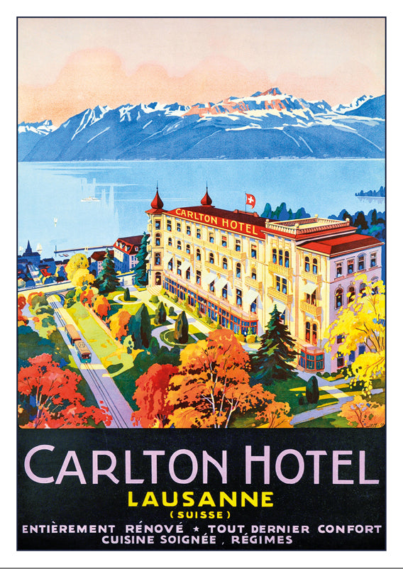 10763 - LAUSANNE - CARLTON HÔTEL - Affiche de Johannes Emil Müller - 1927