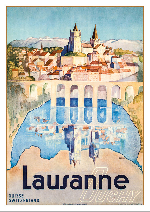 A-10764 - LAUSANNE OUCHY - Poster by Marguerite Steinlen - 1938