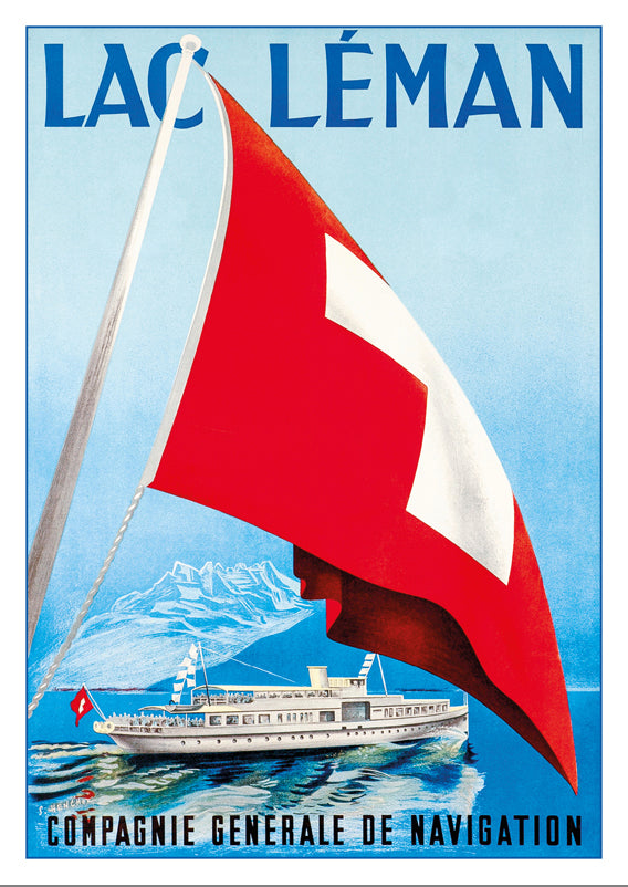 10768 - LAC LÉMAN - Affiche de Samuel Henchoz - 1952