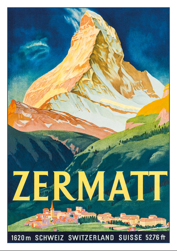 10792 - ZERMATT -  Matterhorn - Le Cervin - Affiche de Carl Moos - 1932