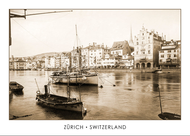 ZÜRICH - Limmatquai um 1890