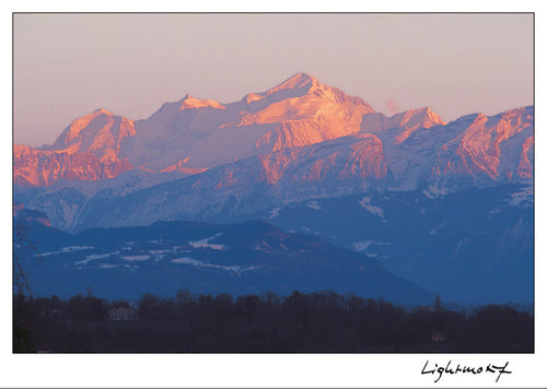 Le Mont-Blanc depuis Genève, France