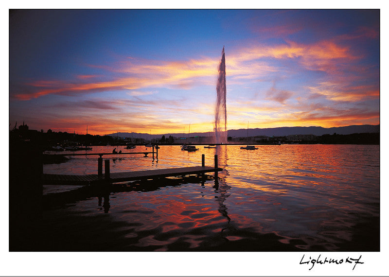 Genève, la rade et le Jet-d'eau, Switzerland