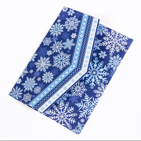 24x 417' VAL-5015 Blue Snowflake Gift Wrap