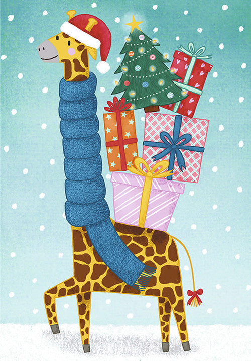 Greetings card - Giraffe and gifts