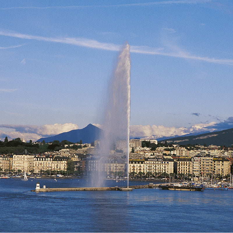 Carte de voeux de Geneva - Le Jet-d'eau (140 m), Switzerland