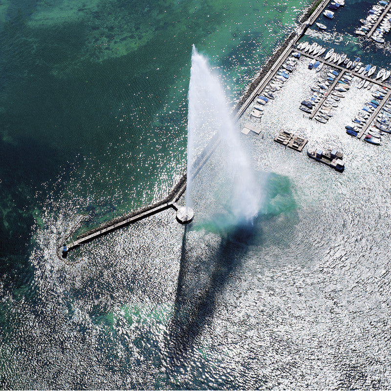 Carte de voeux de Geneva - Le Jet-d'eau (140 m), Switzerland