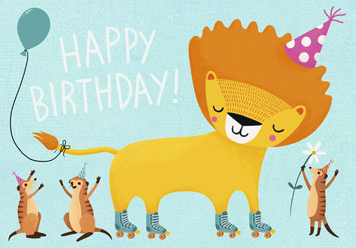 Lion_greeting card_Happy Birthday
